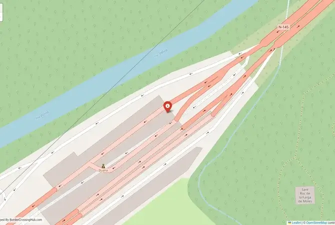 Visual guide to Andorra terrestrial border crossings and frontier checkpoints