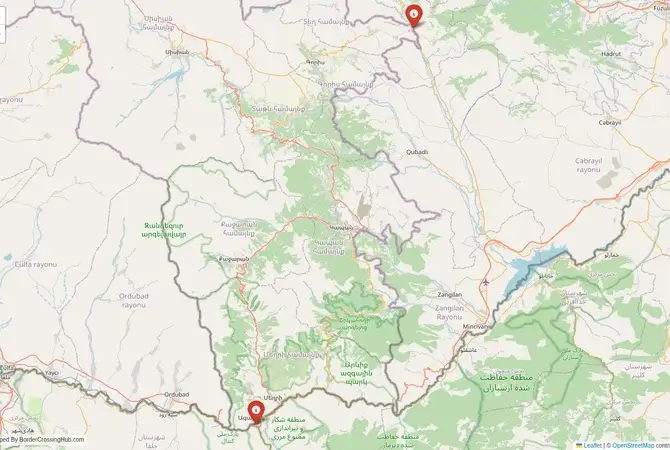 Visual guide to Armenia terrestrial border crossings and frontier checkpoints