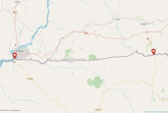 Visual guide to Democratic Republic of the Congo terrestrial border crossings and frontier checkpoints