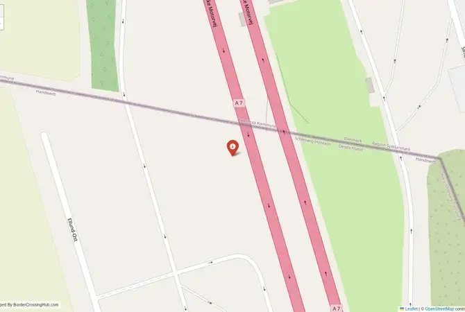 Visual guide to Denmark terrestrial border crossings and frontier checkpoints