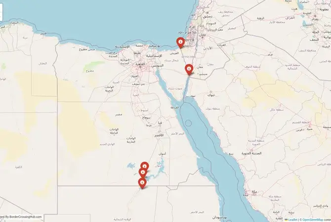 Visual guide to Egypt terrestrial border crossings and frontier checkpoints