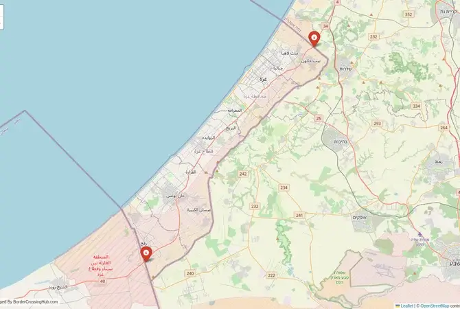 Visual guide to Gaza Strip terrestrial border crossings and frontier checkpoints