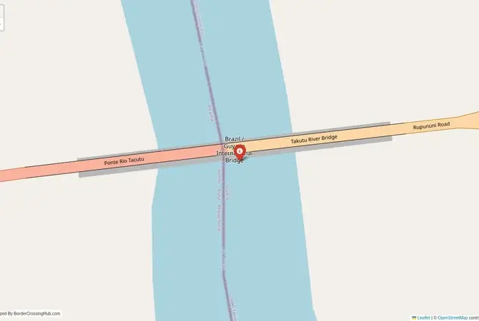 Visual guide to Guyana terrestrial border crossings and frontier checkpoints