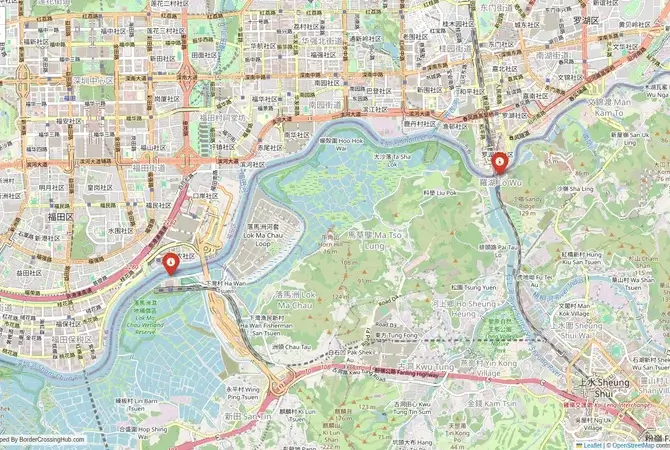 Visual guide to Hong Kong terrestrial border crossings and frontier checkpoints