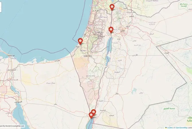 Visual guide to Israel terrestrial border crossings and frontier checkpoints