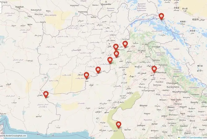 Visual guide to Pakistan terrestrial border crossings and frontier checkpoints