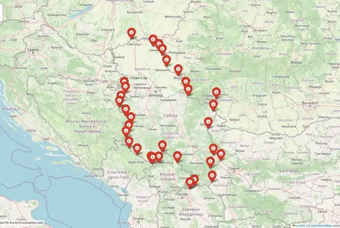 Visual guide to Serbia terrestrial border crossings and frontier checkpoints