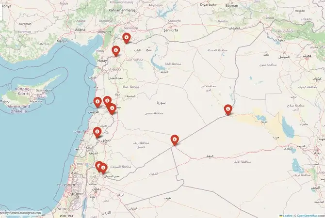 Visual guide to Syria terrestrial border crossings and frontier checkpoints