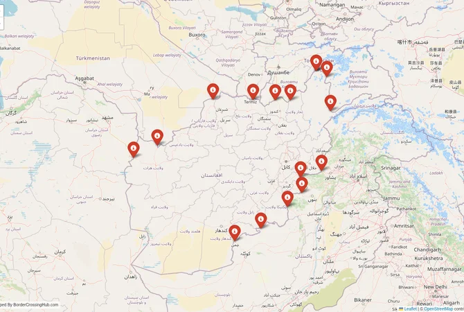 Visual guide to Afghanistan terrestrial border crossings and frontier checkpoints