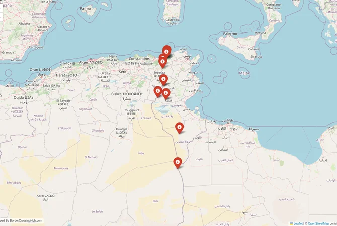 Visual guide to Algeria terrestrial border crossings and frontier checkpoints