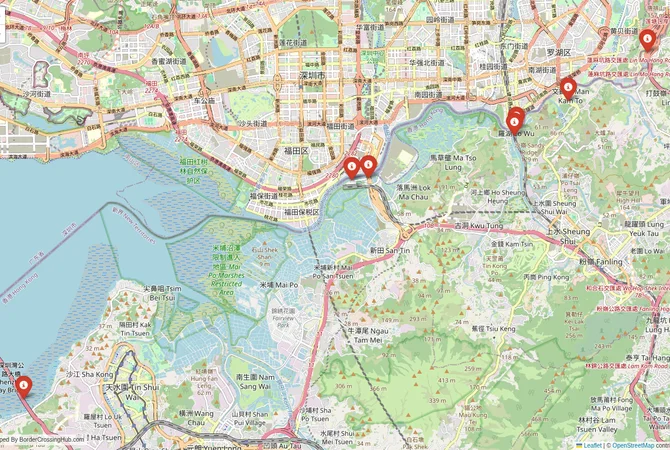 Visual guide to Hong Kong terrestrial border crossings and frontier checkpoints