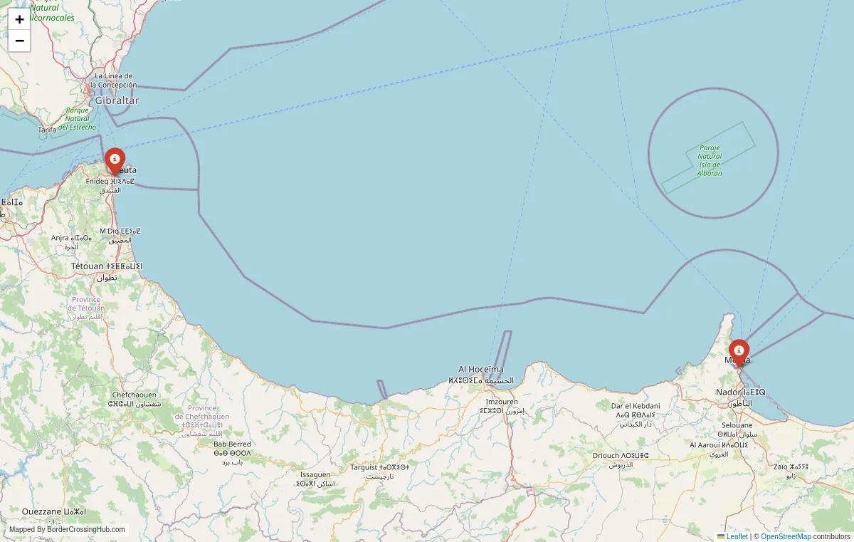 Visual guide to Morocco terrestrial border crossings and frontier checkpoints