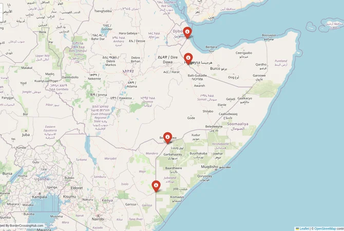 Visual guide to Somalia terrestrial border crossings and frontier checkpoints