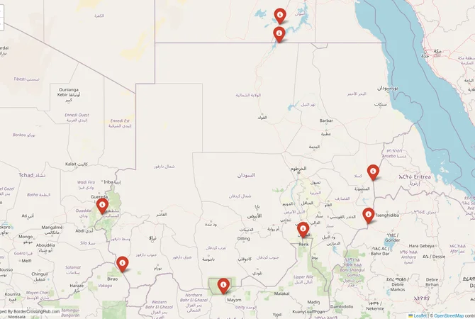 Visual guide to Sudan terrestrial border crossings and frontier checkpoints
