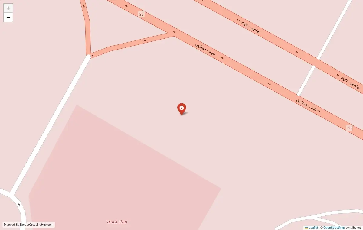 Map overview of border crossings