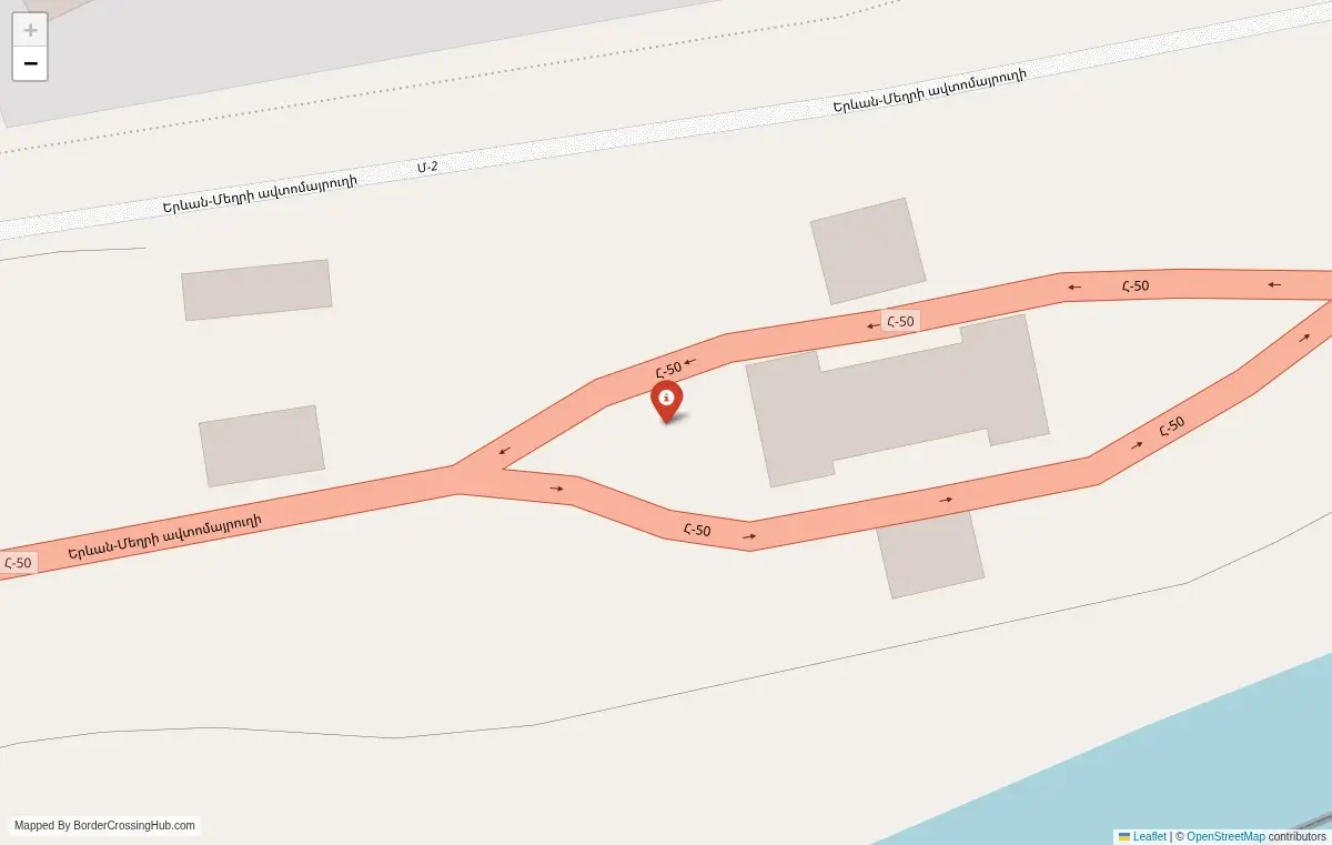 Map overview of border crossings