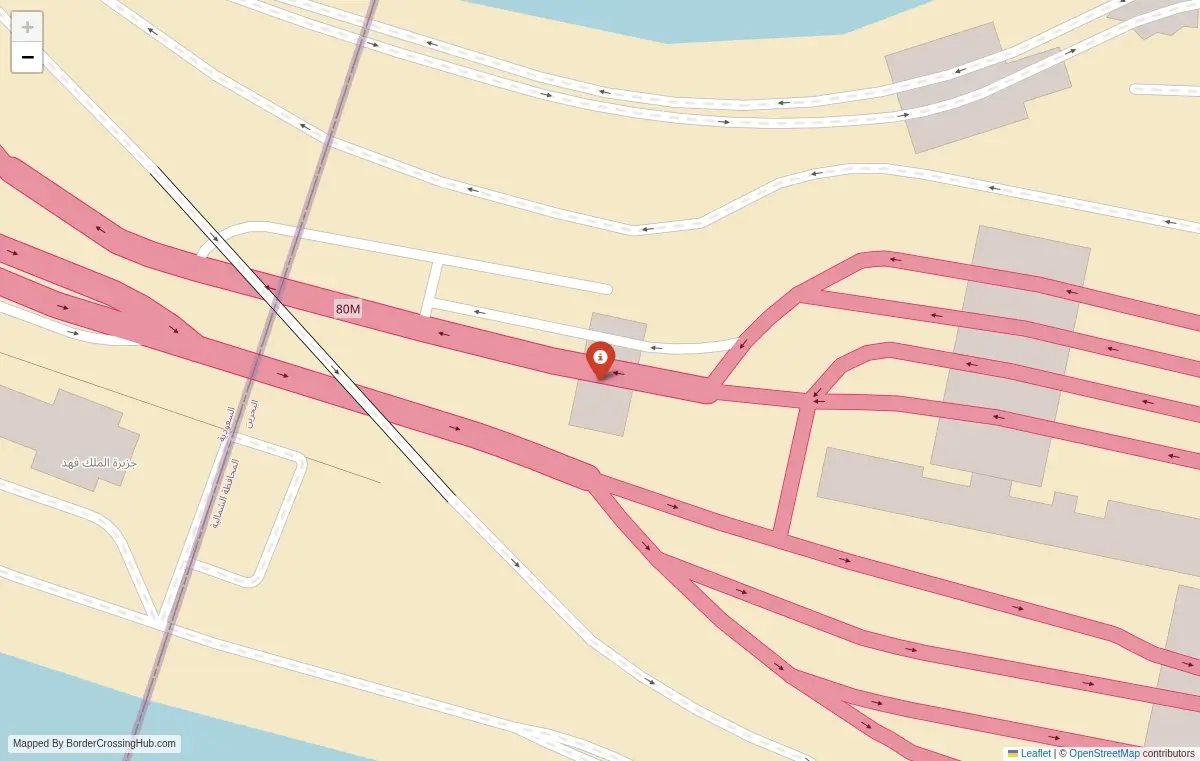 Map overview of border crossings