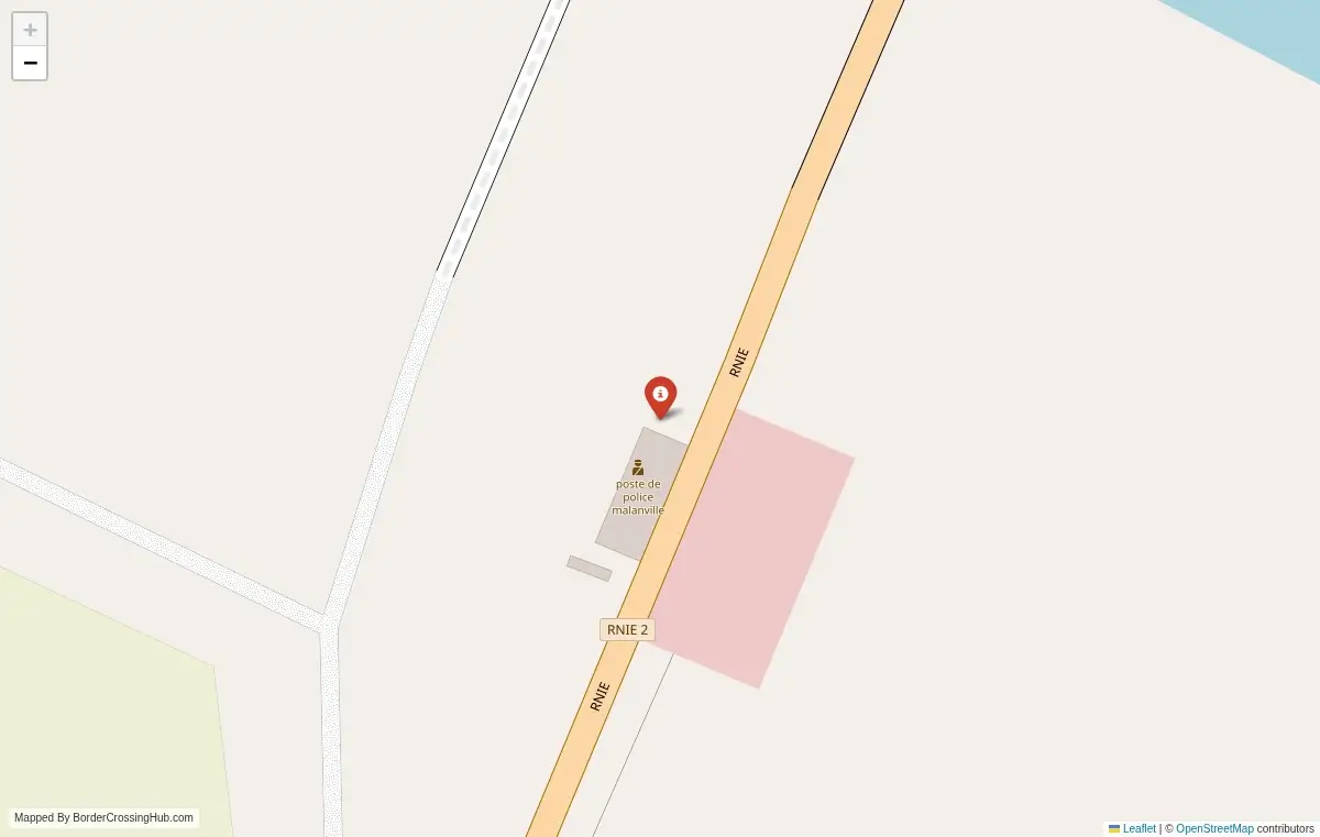 Map overview of border crossings