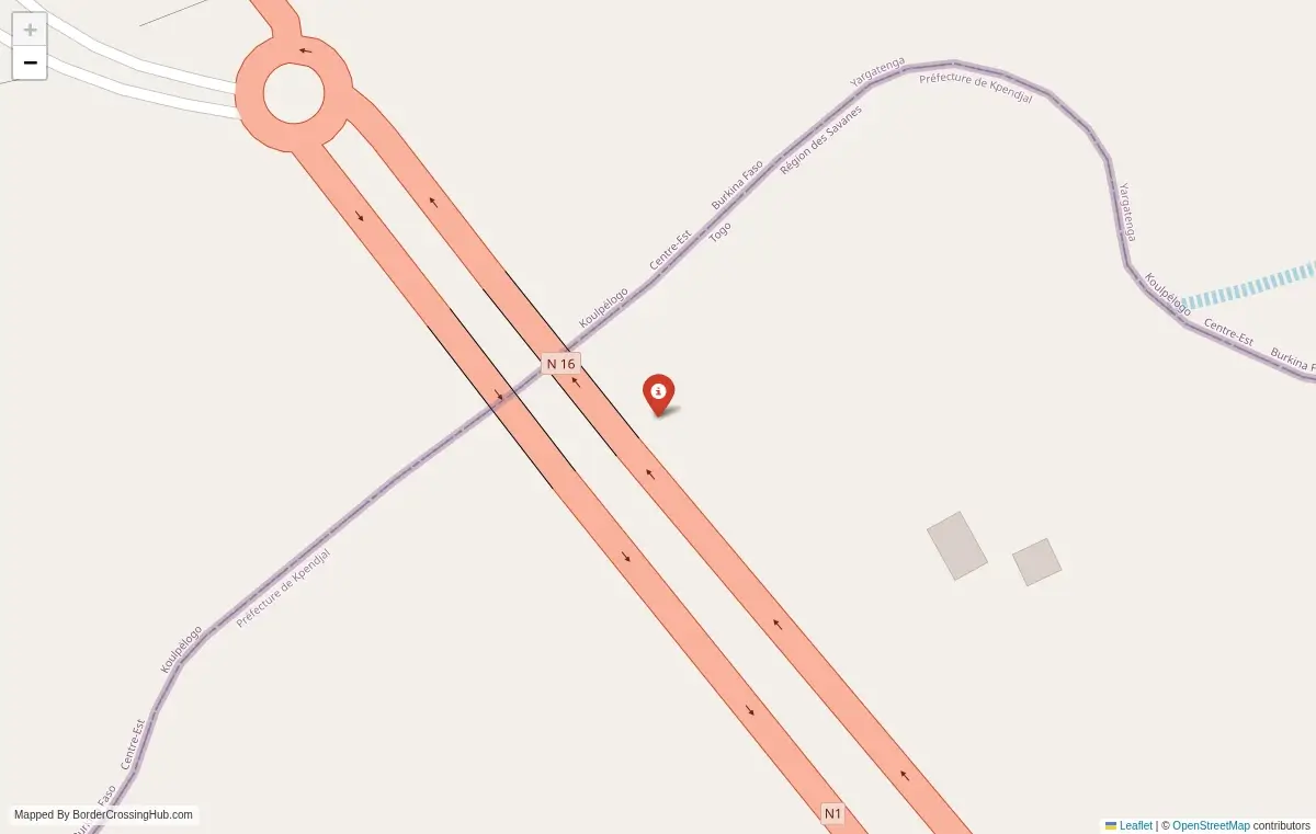 Map overview of border crossings
