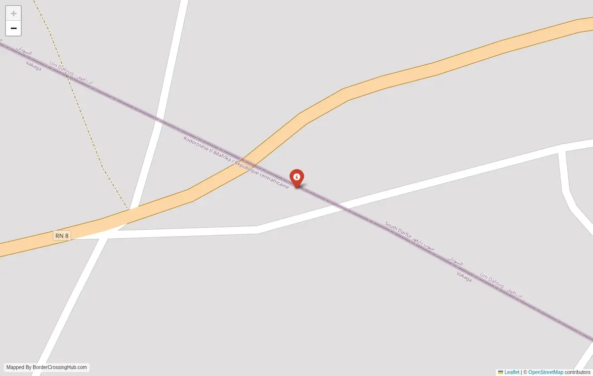 Map overview of border crossings