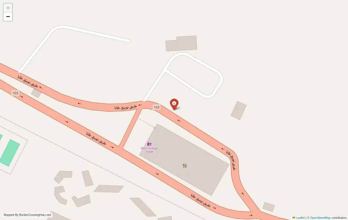 Map overview of border crossings