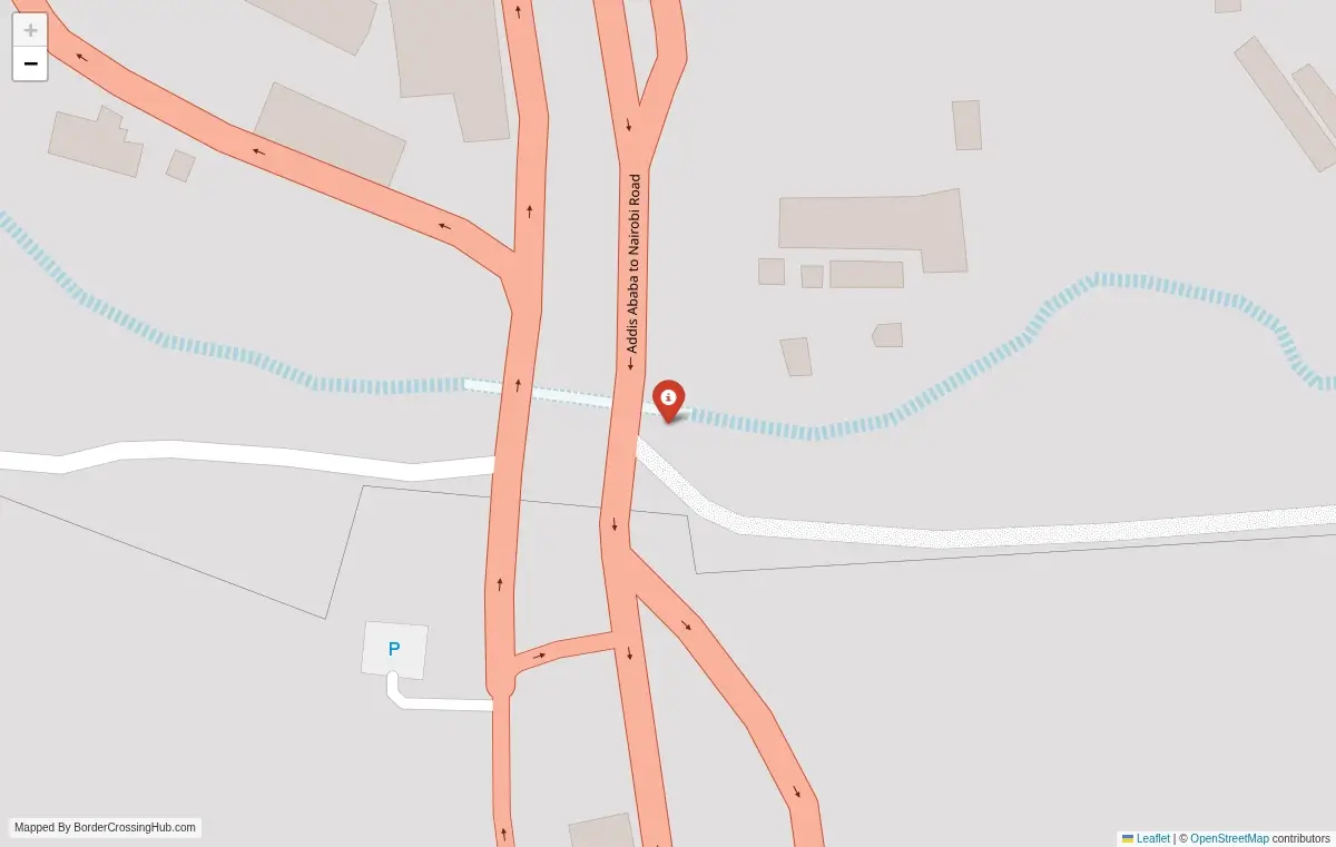 Map overview of border crossings
