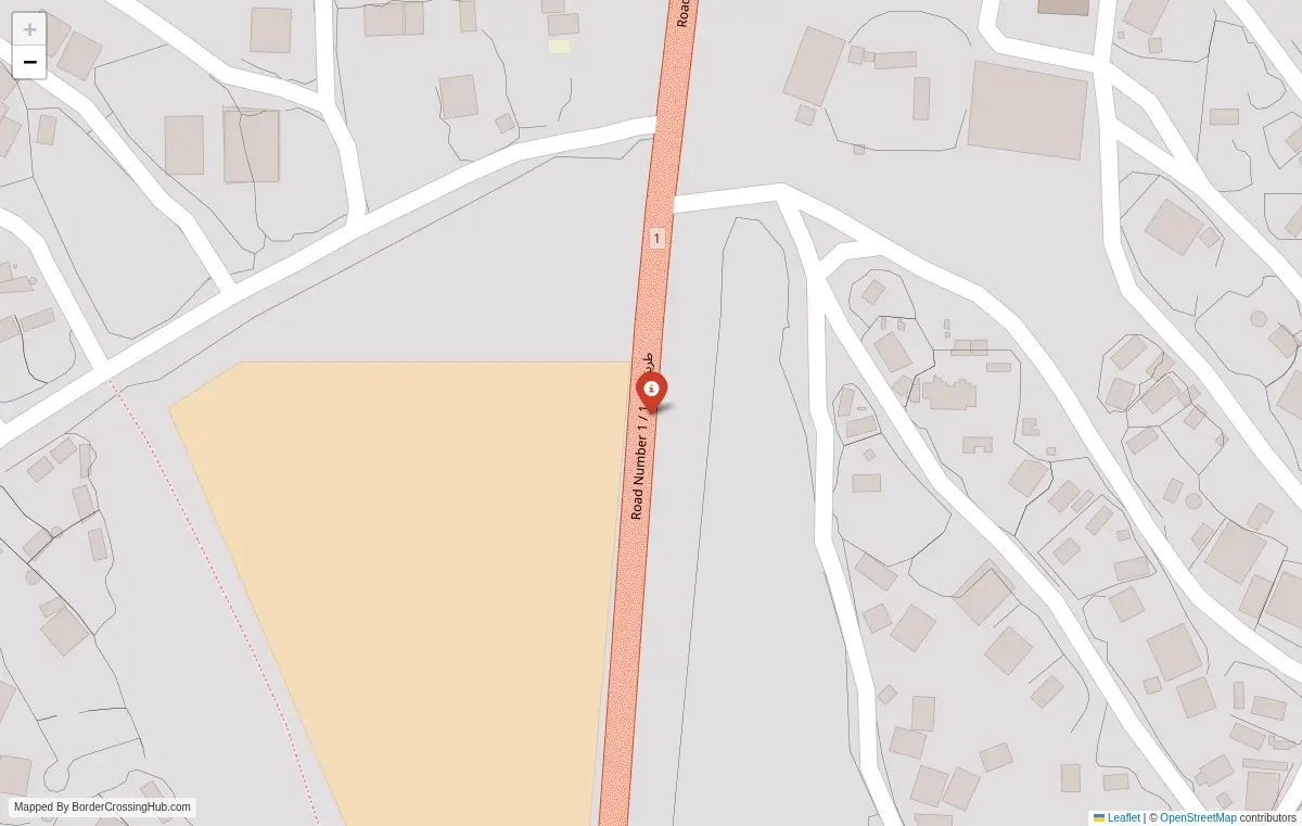 Map overview of border crossings