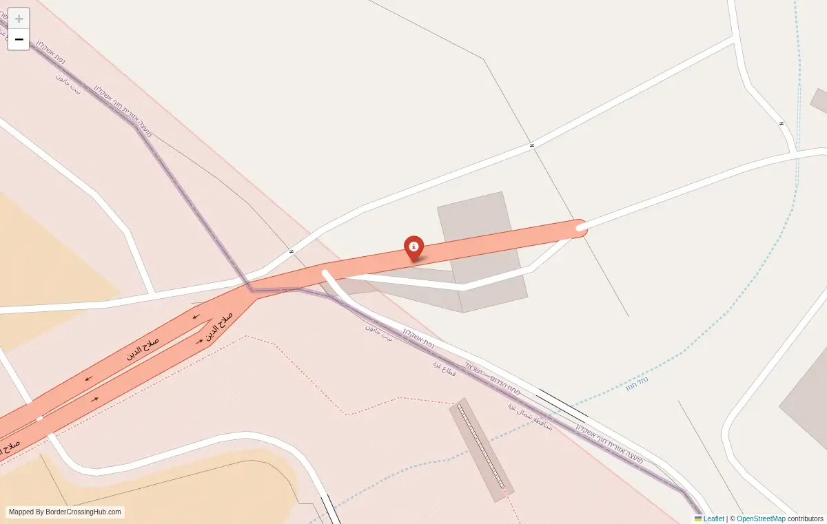 Map overview of border crossings