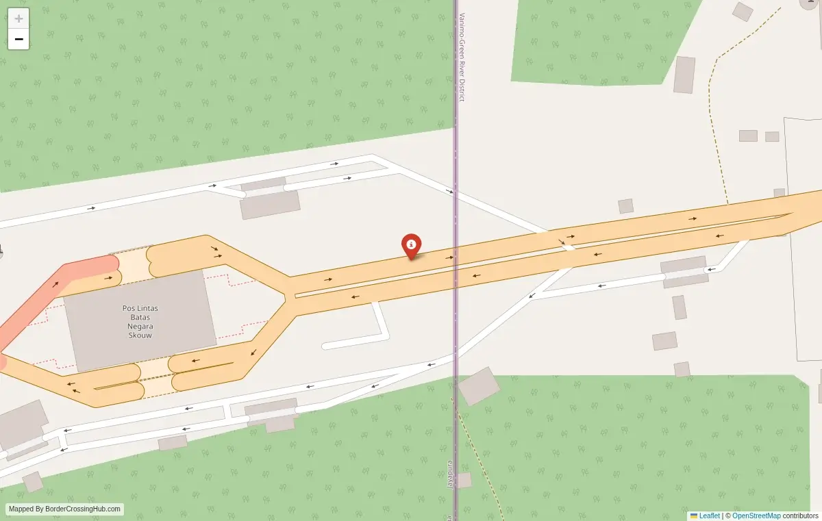 Map overview of border crossings