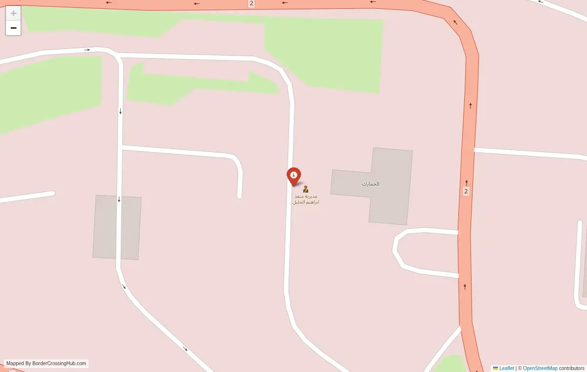 Map overview of border crossings