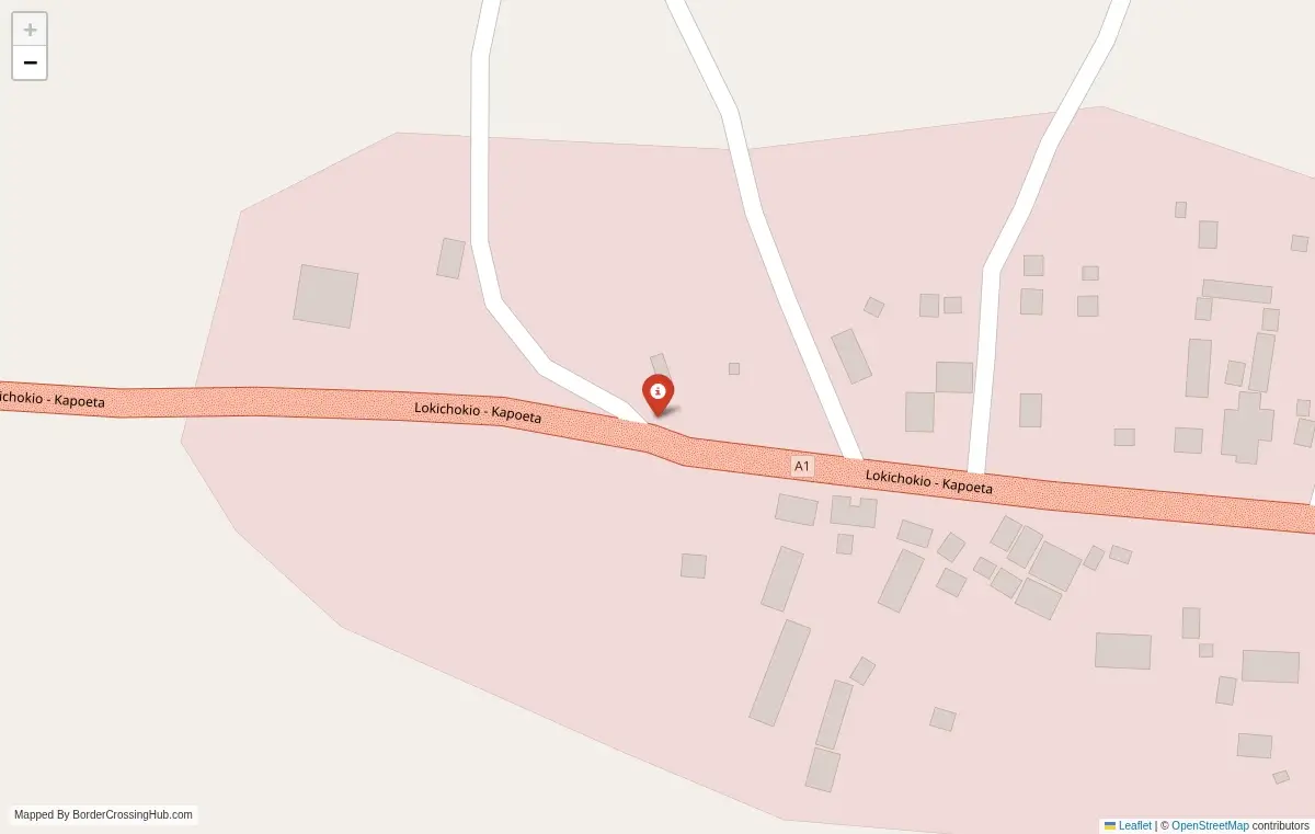 Map overview of border crossings