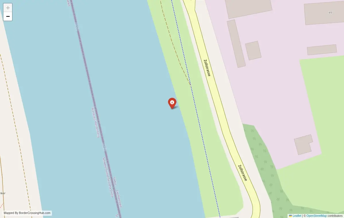 Map overview of border crossings