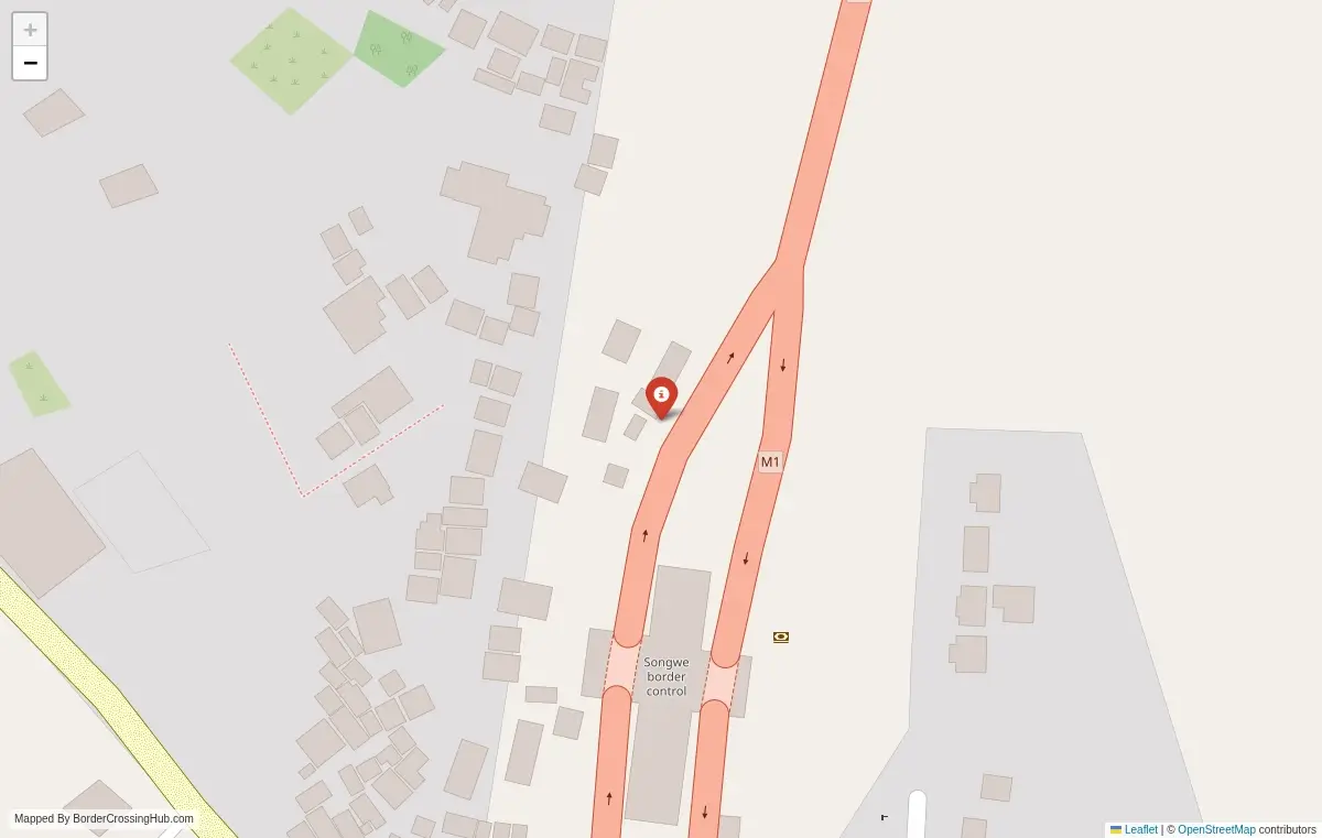 Map overview of border crossings