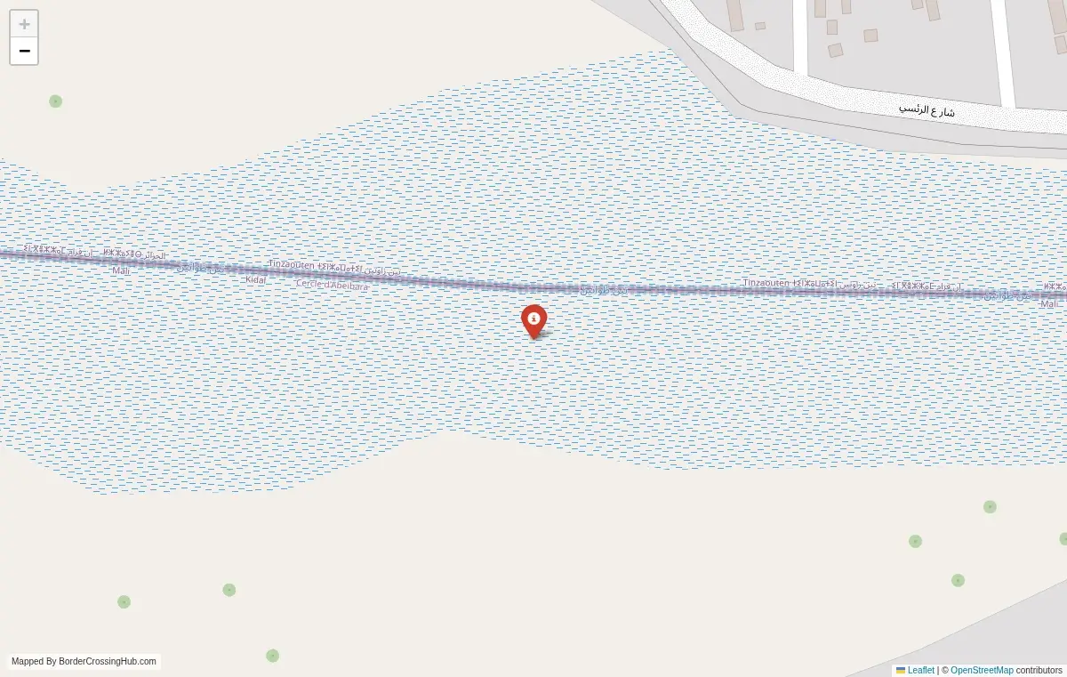 Map overview of border crossings
