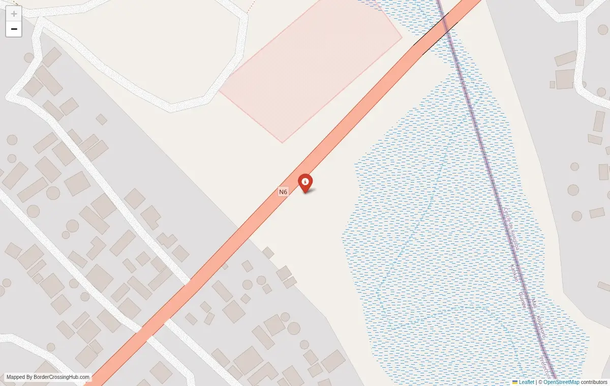 Map overview of border crossings