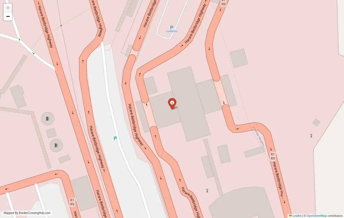 Map overview of border crossings