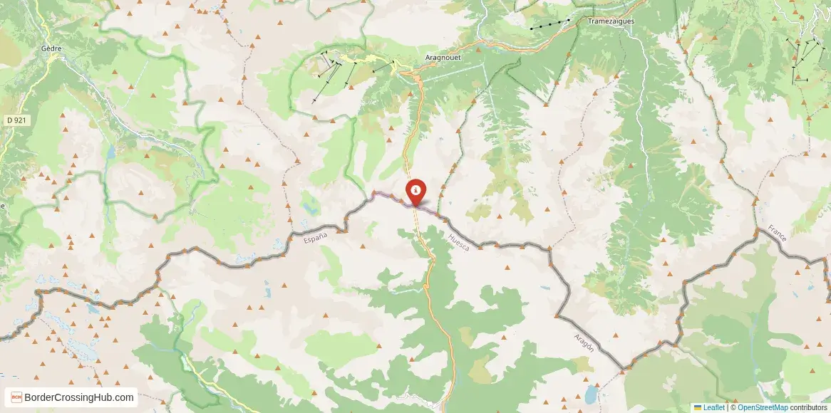 Map of the Bielsa – Aragnouet crossing