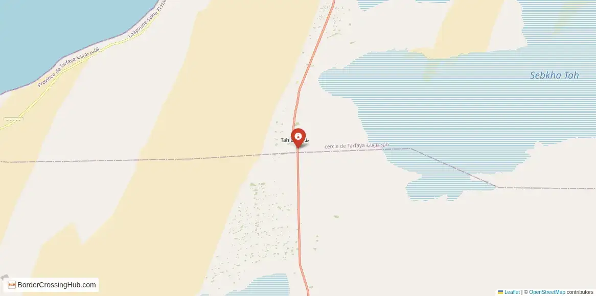 Map of the El Aaiún – Laayoune crossing
