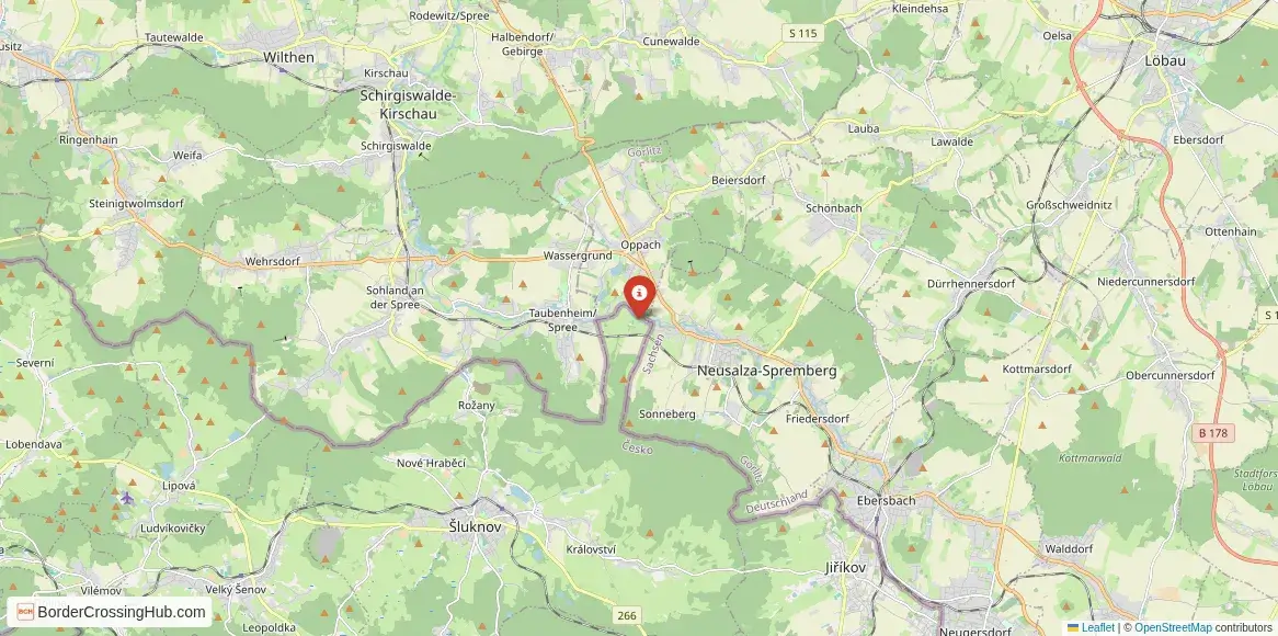 Map of the Fukov – Oppach crossing