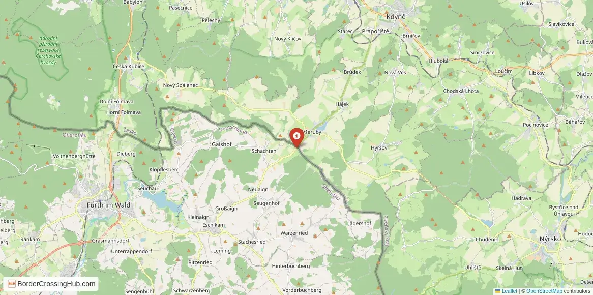 Map of the Gaishof – Maxov crossing