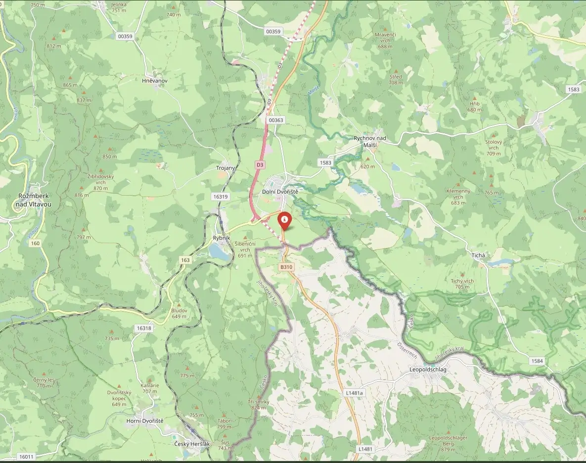 Map of the Passau – Linz crossing