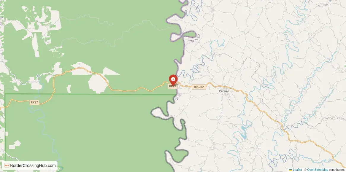 Map of the Pepirí Guazú – São Miguel crossing