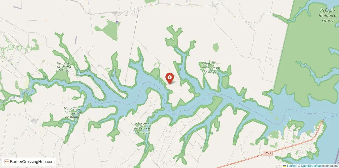 Map of the Santa Helena – Puerto Indio crossing