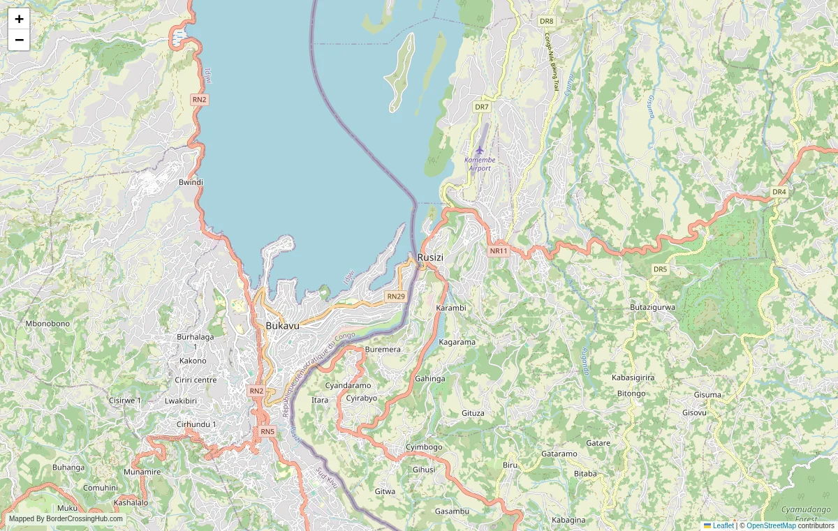 Map overview of border crossings