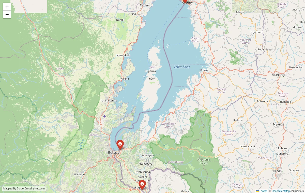 Map overview of border crossings