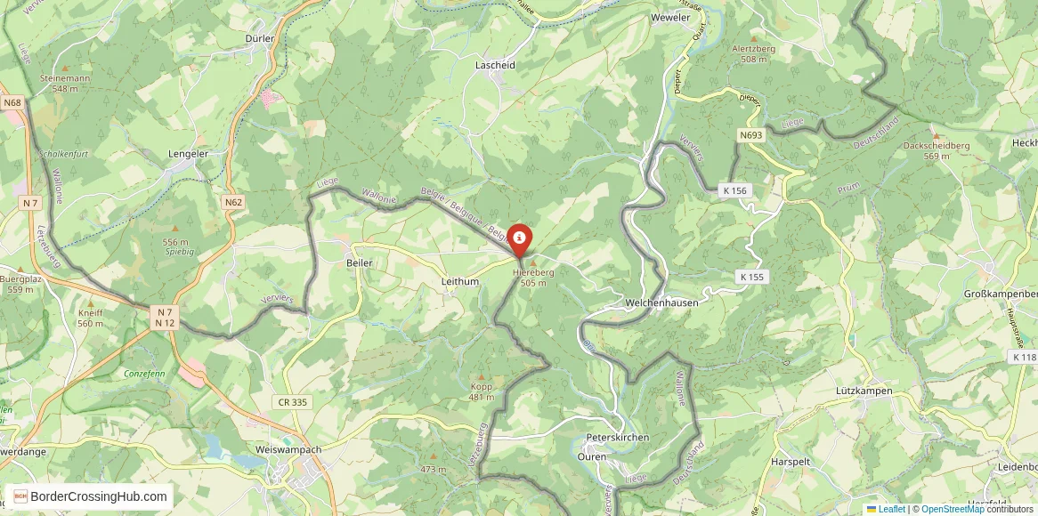 Map of the Leithum – Stubach crossing